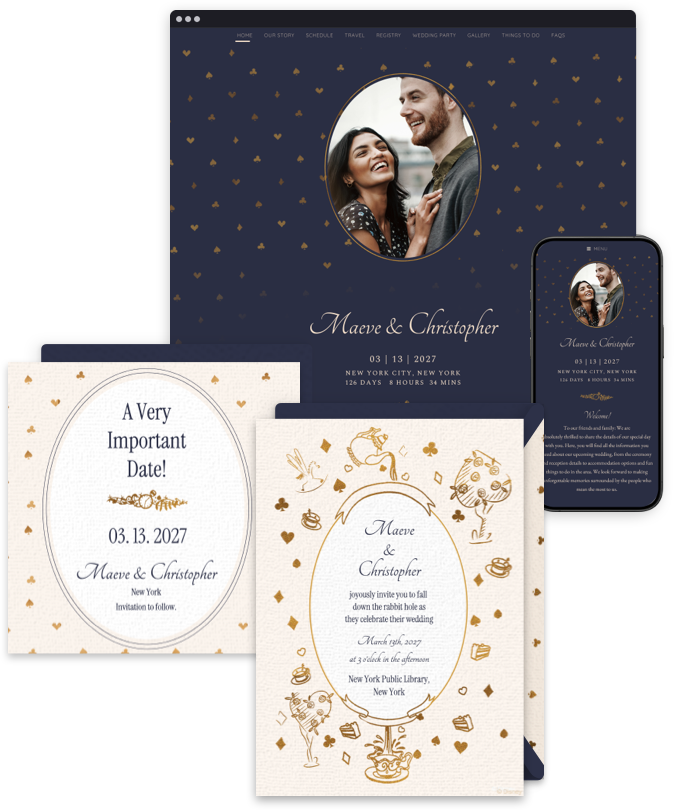 Alice in Wonderland Disney wedding collection