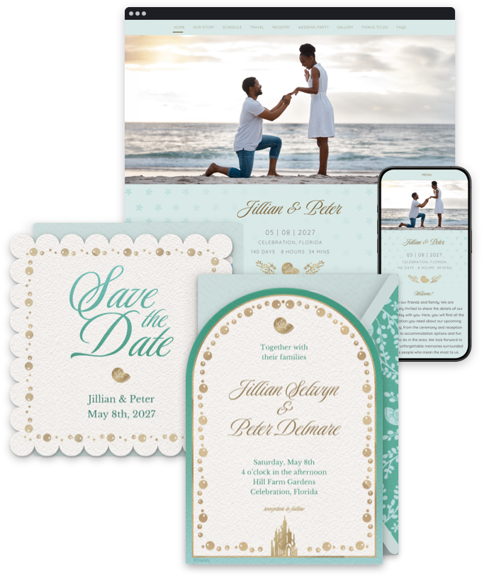 Little Mermaid Disney wedding collection