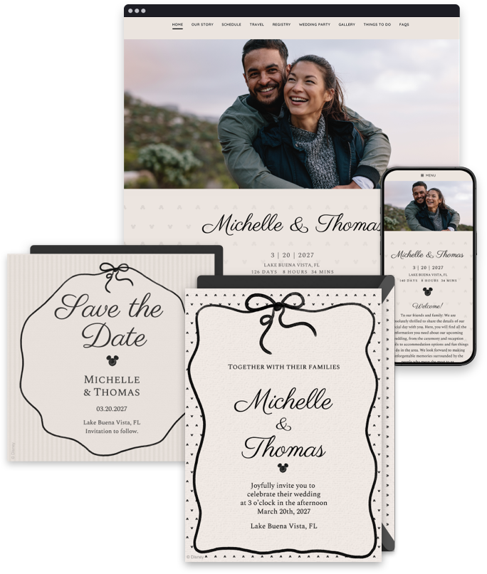 Mickey Mouse Disney wedding collection