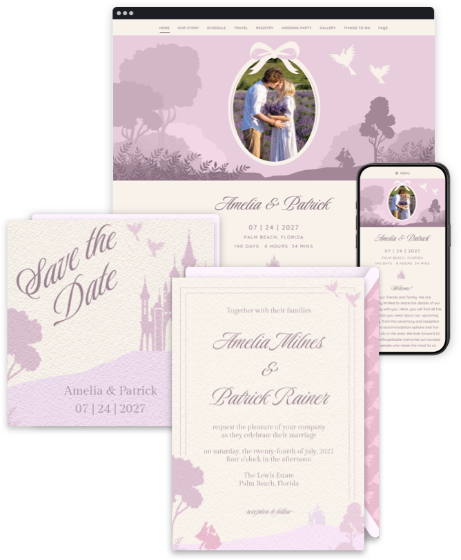 Sleeping Beauty Disney wedding collection