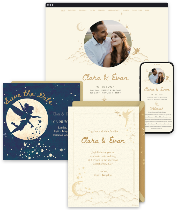 Tinker Bell Disney wedding collection